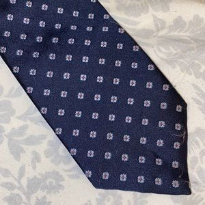 Navy Blue Floral Carter & Holmes Tie